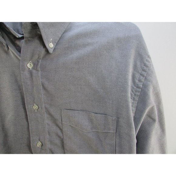Sears Roebuck Shirt Mens 17 - 34/35 Blue Long Sleeve Button Down - Picture 2 of 8